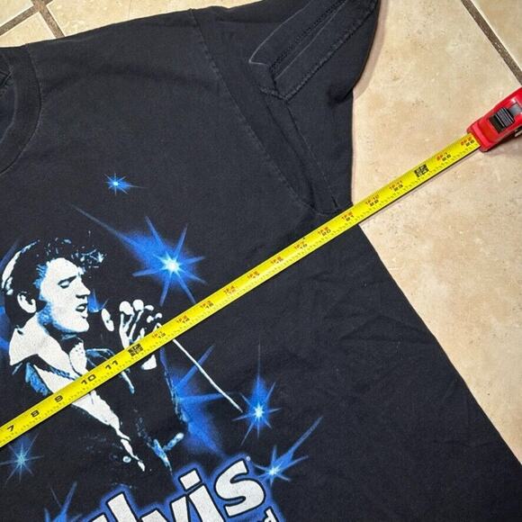 Vintage 90s Elvis Presley The Legend Rock Black Graphic T-Shirt Mens Size Large - Picture 3 of 6